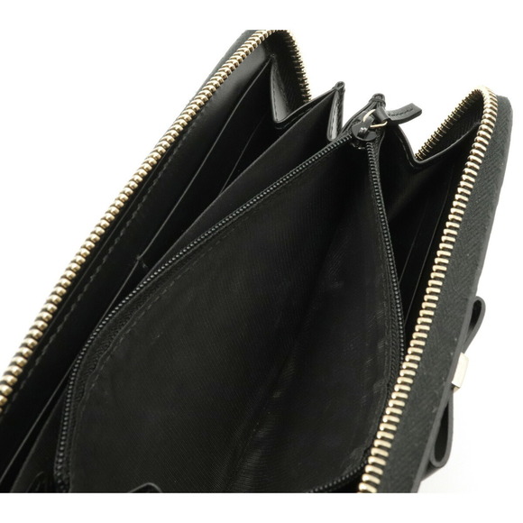 Gucci Guccisima Ribbon Motif Zippy Wallet Leather Black - Picture 7 of 9